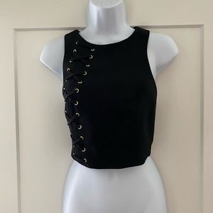Express Crop Top with Gold Detail-S